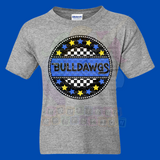 Hettie Halstead Elementary Bulldawgs Circle Crewneck Sweatshirt, Long or Short Sleeve Youth Tee