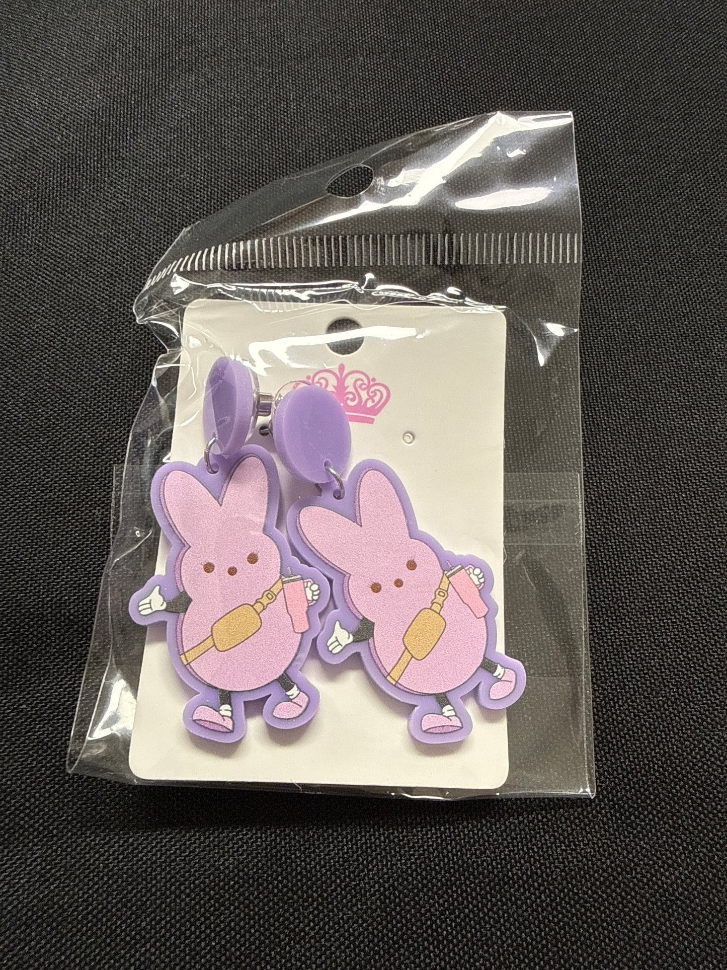 Bunny Acrylic Stud Dangle Earrings