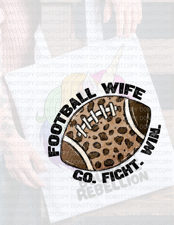 Football Wife Direct to Film - DTF  Transfer
