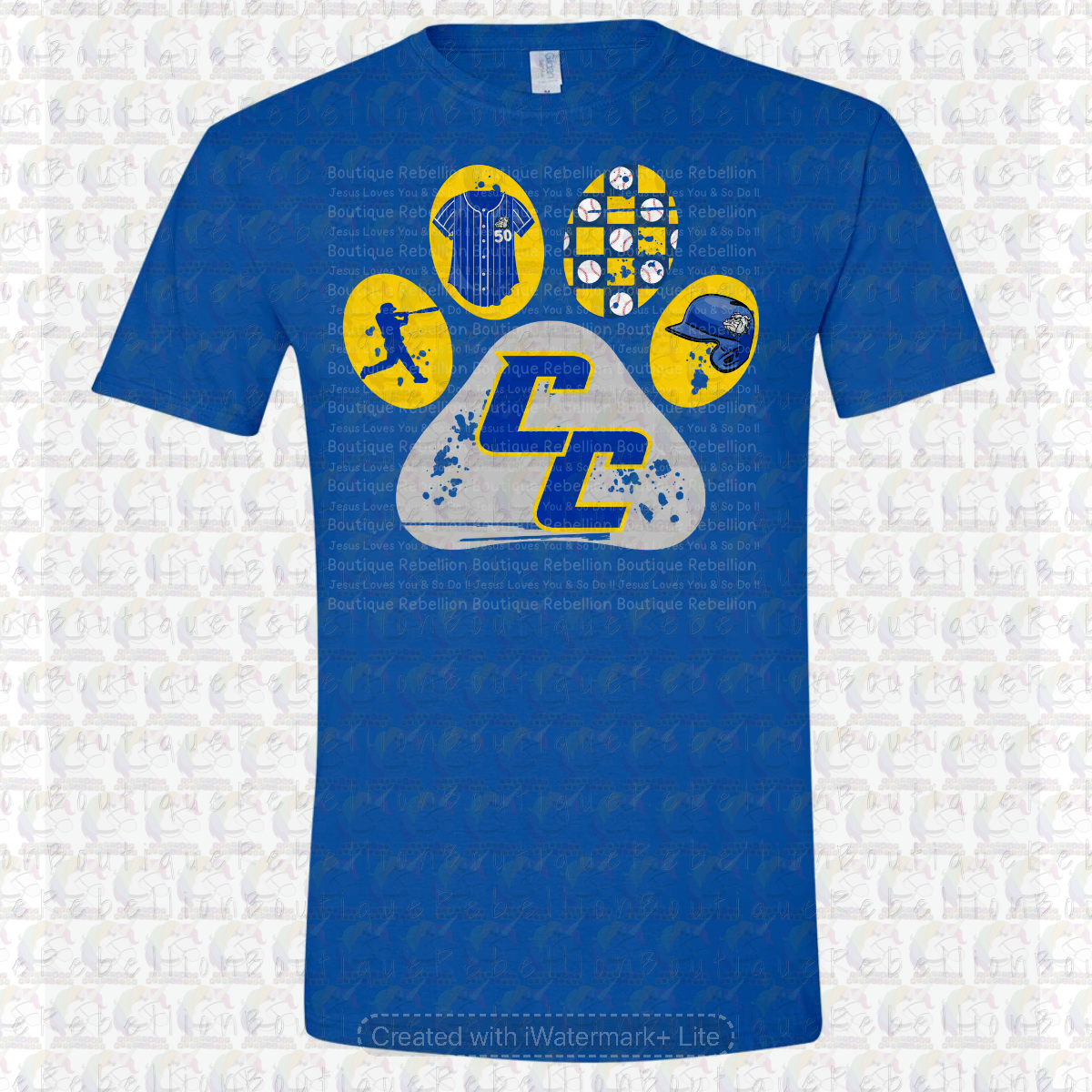 Copperas Cove Bulldawgs Baseball Paw Print Long or Short Sleeve  Adult Tee or Youth Tee