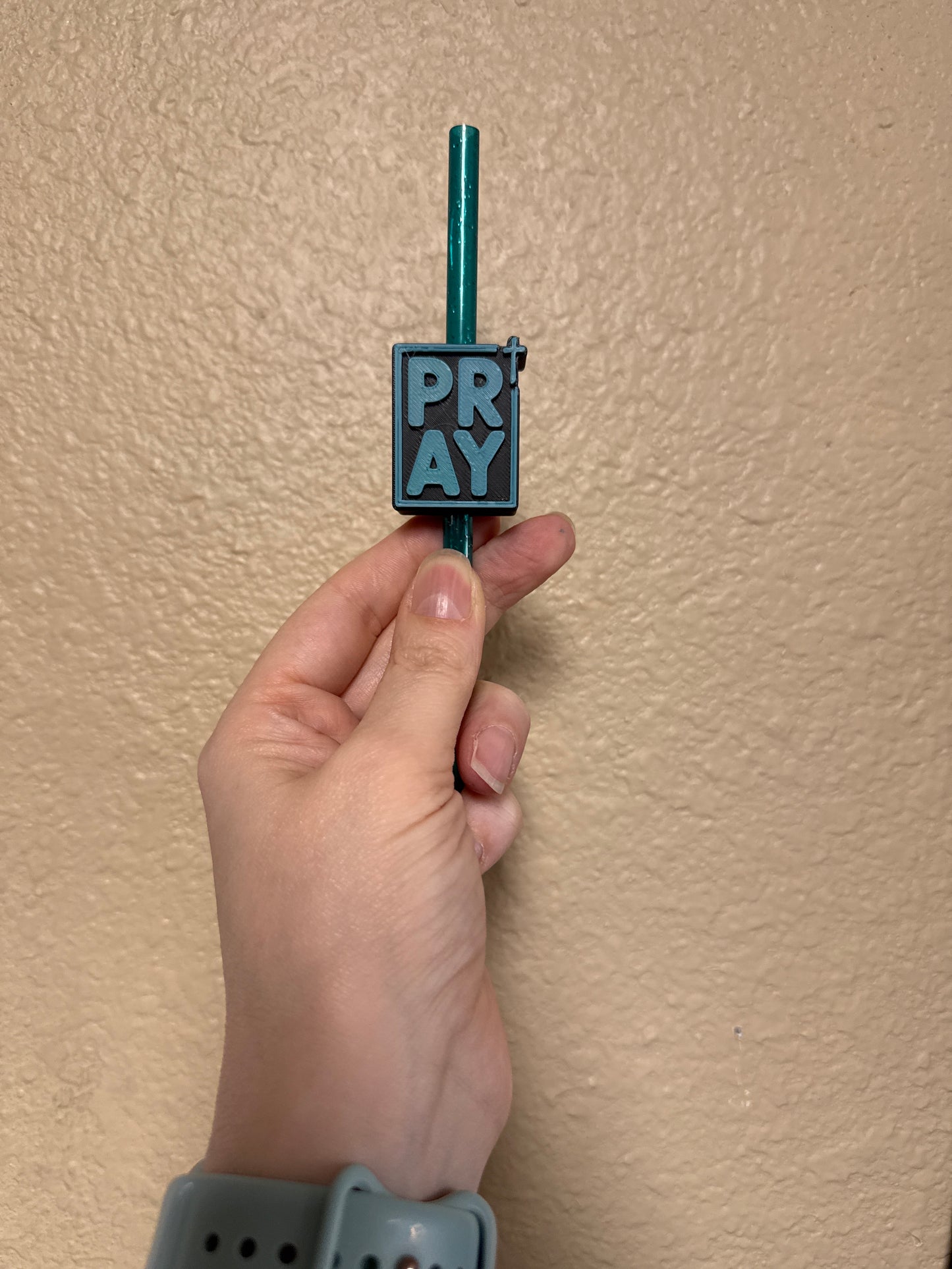 3D printed straw charm decoration