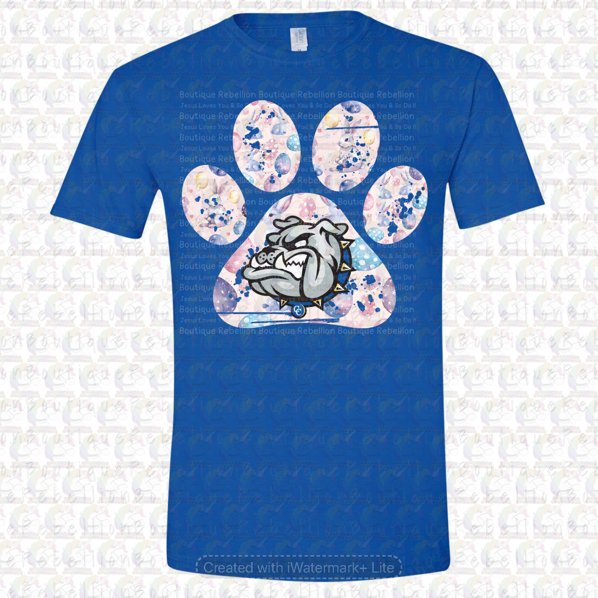 Copperas Cove Bulldawgs Bunny Paw Print Long or Short Sleeve  Adult Tee or Youth Tee
