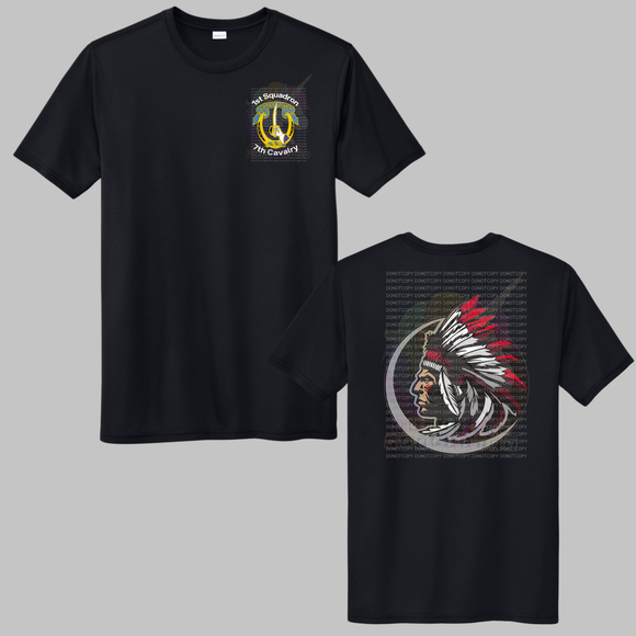 1-7 Cav Apache Black Crewneck Sweatshirt, Long Sleeve or Short Sleeve Shirt