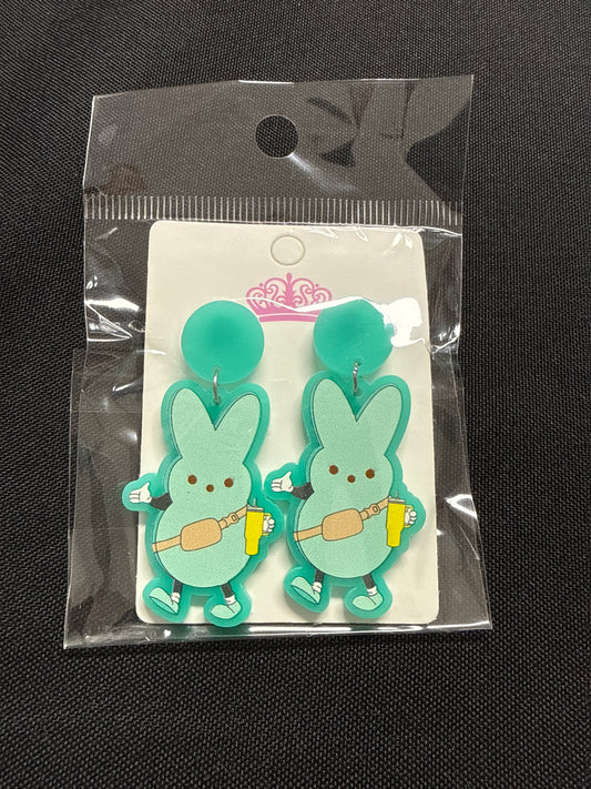 Bunny Acrylic Stud Dangle Earrings