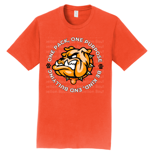 Copperas Cove Bulldawgs Orange Out Be Kind, End Bullying Adult Tee or Youth Tee