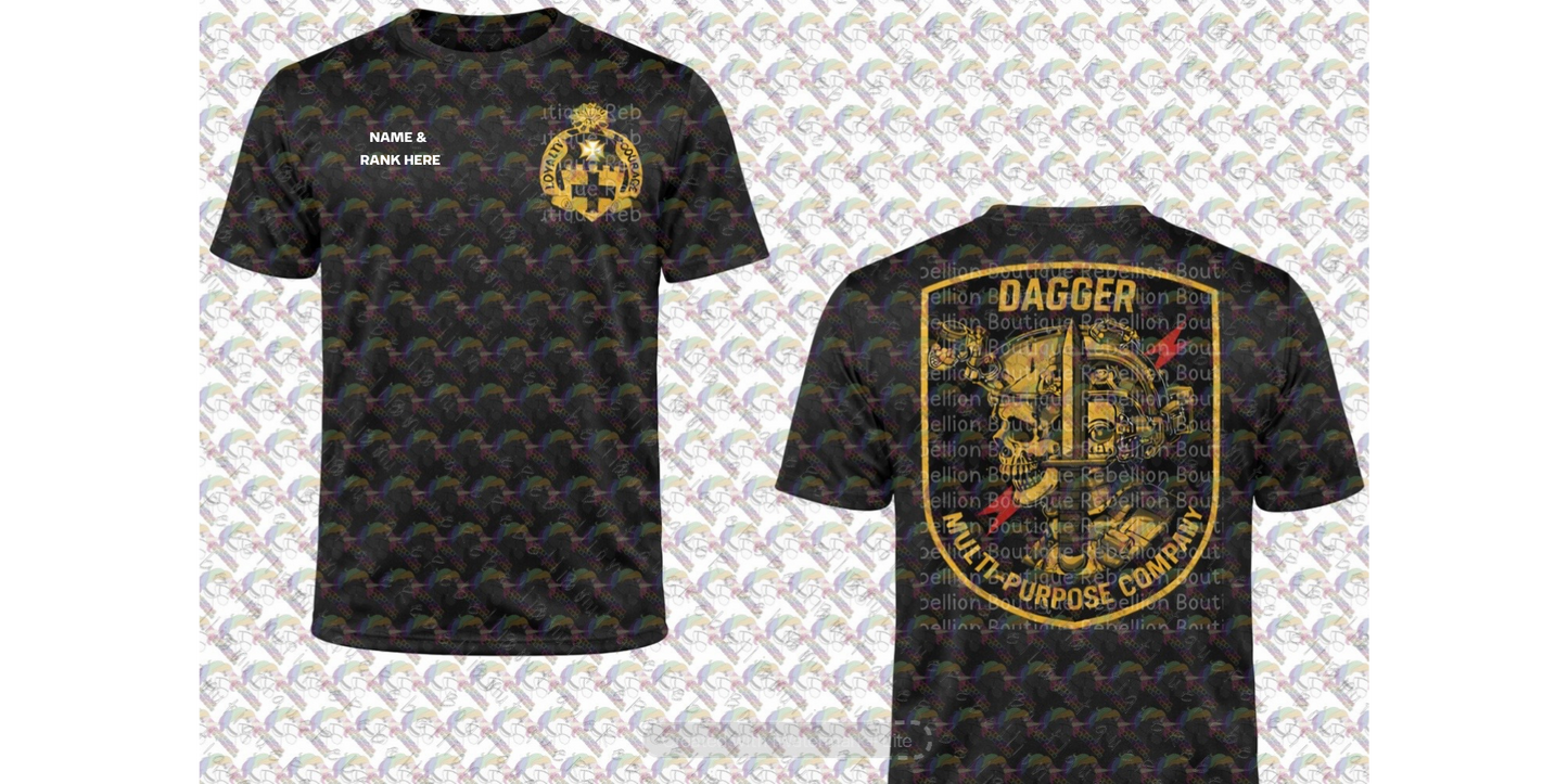 2-5 Cav, 1 ABCT Dagger Company Crewneck Sweatshirt, Long Sleeve or Short Sleeve Shirt