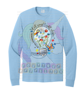 Hettie Halstead Elementary Autism Awareness Crewneck Sweatshirt, Long or Short Sleeve Adult Tee