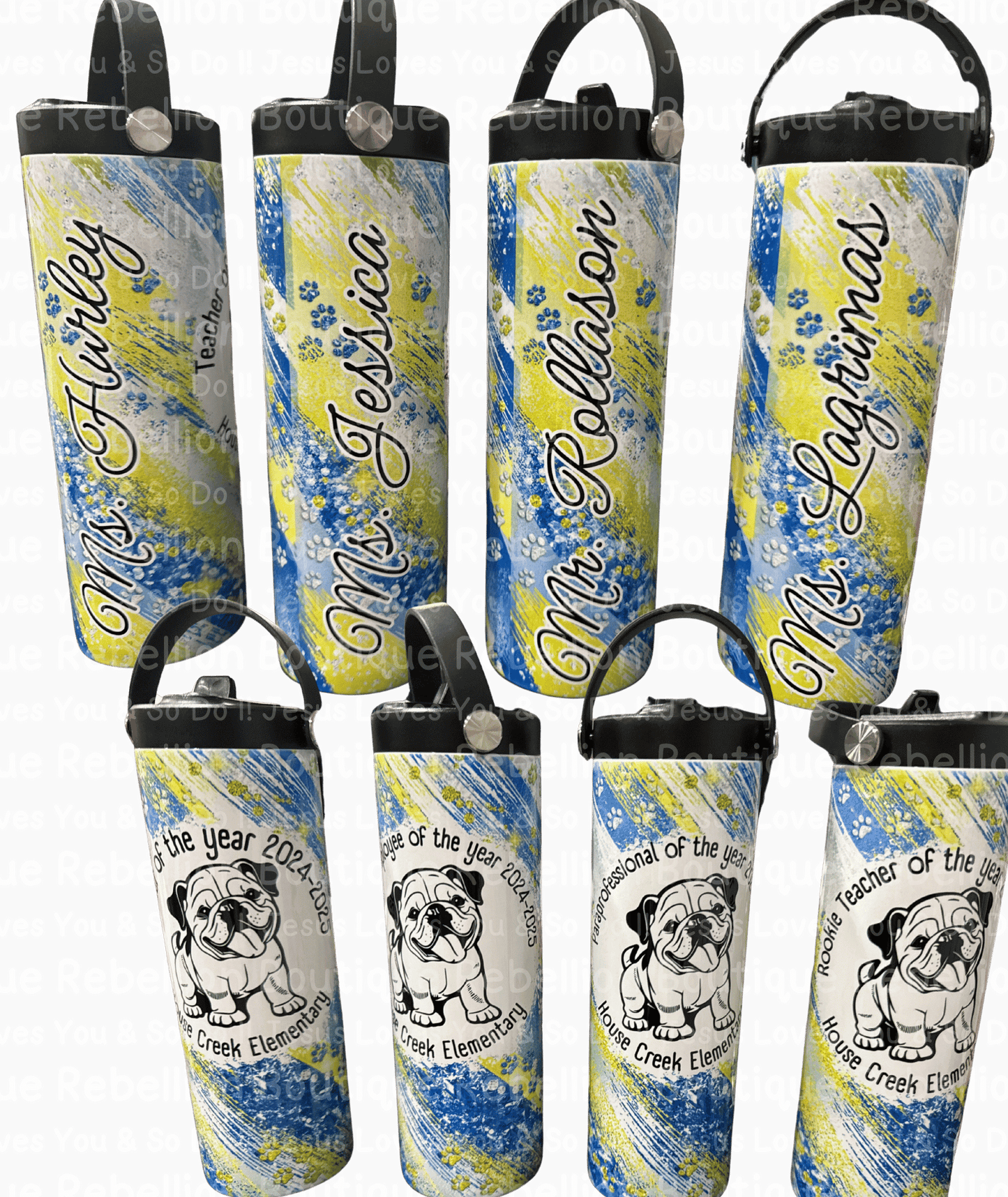 PERSONALIZED Bulldawg Paw Print 20oz Tumbler