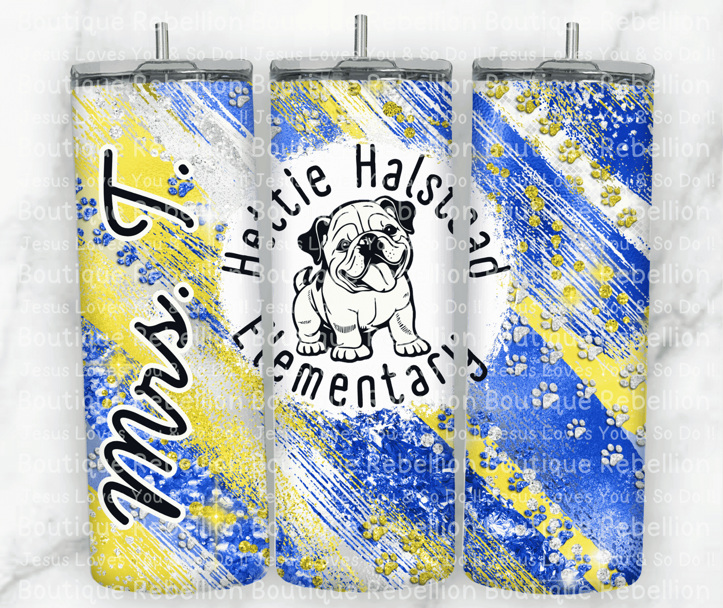 PERSONALIZED Bulldawg Paw Print 20oz Tumbler