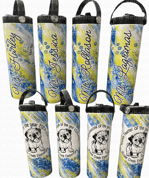 PERSONALIZED Bulldawg Paw Print 20oz Tumbler
