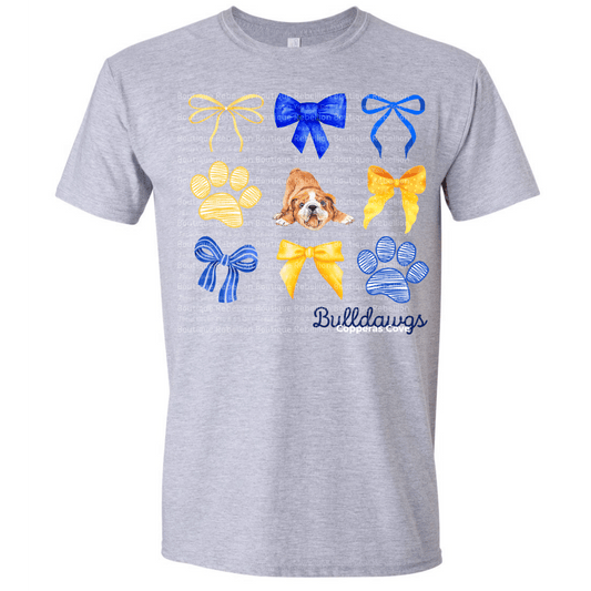 Copperas Cove Bulldawgs Bow Adult Tee