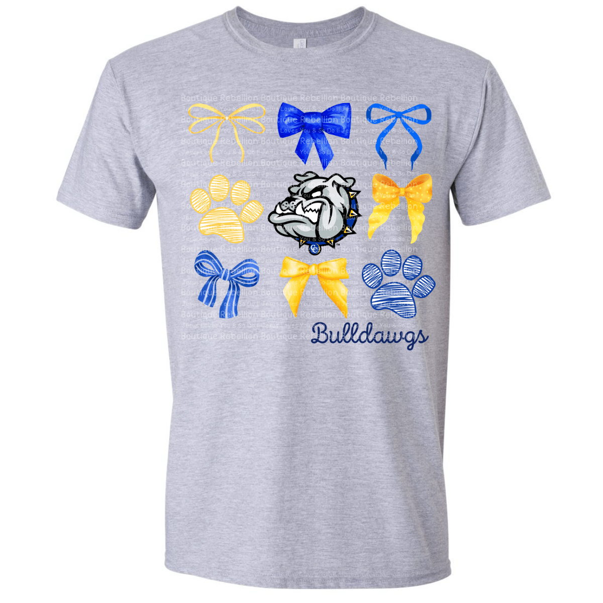 Copperas Cove Bulldawgs Bow Adult Tee