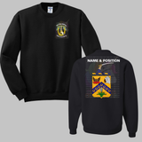 1-7 Cav Coat of Arms Black Crewneck Sweatshirt, Long Sleeve or Short Sleeve Shirt