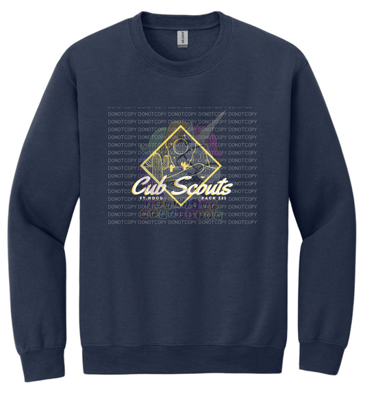 Cub Scouts Pack 221 Ft. Hood Navy Crewneck Sweatshirt