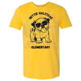 Hettie Halstead Elementary Bulldawgs Dog with Black Glasses Crewneck Sweatshirt, Long or Short Sleeve Adult Tee