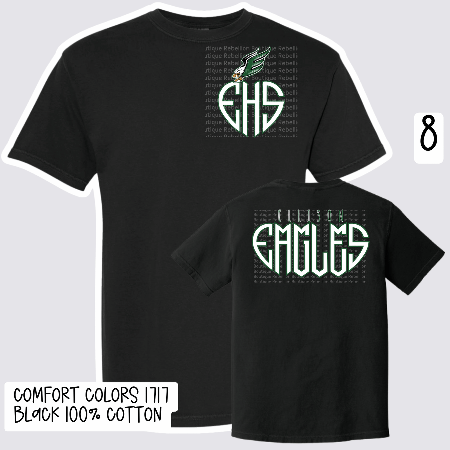 Ellison Eagles 2026 Spirit Wear Exclusive Design 8 Adult Tee, Long Sleeve or Sweatshirt
