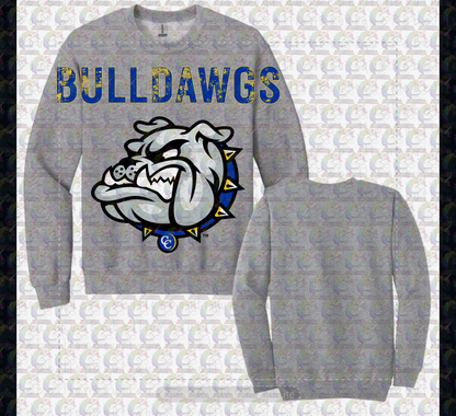 Copperas Cove Bulldawgs Oversized Graphic Adult or Youth Zip up Hoodie or Crewneck Sweatshirt