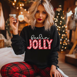 Feelin' Jolly Adult Tee, Crewneck Sweatshirt or Hoodie