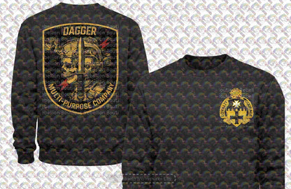 2-5 Cav, 1 ABCT Dagger Company Crewneck Sweatshirt, Long Sleeve or Short Sleeve Shirt