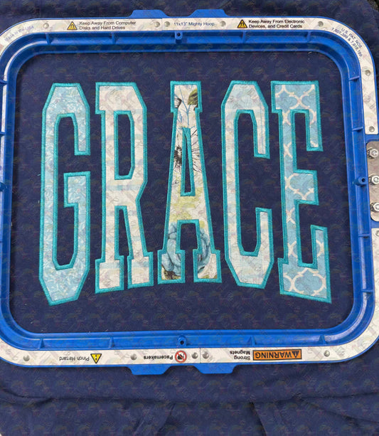 Grace Appliqué Embroidered Comfort Colors Tee