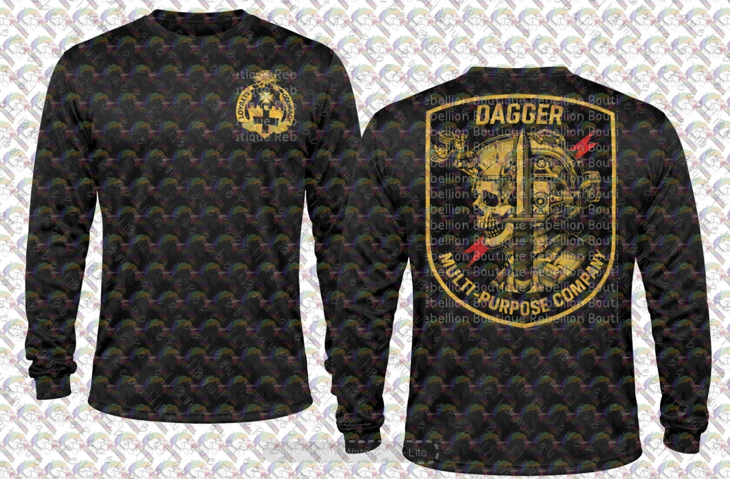 2-5 Cav, 1 ABCT Dagger Company Crewneck Sweatshirt, Long Sleeve or Short Sleeve Shirt