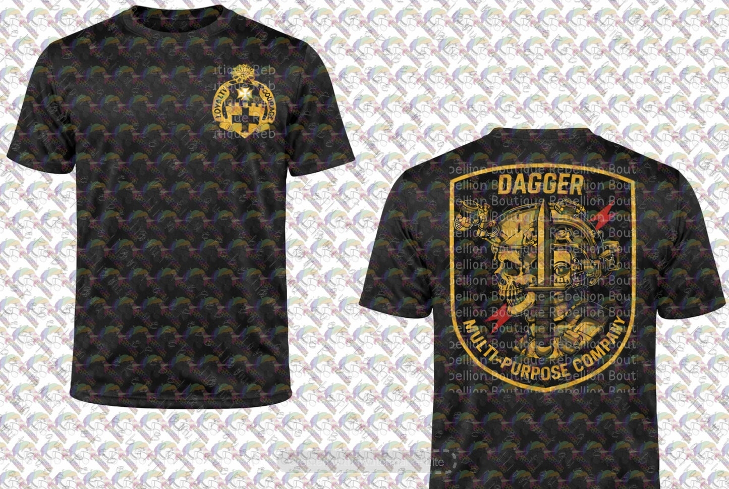 2-5 Cav, 1 ABCT Dagger Company Crewneck Sweatshirt, Long Sleeve or Short Sleeve Shirt