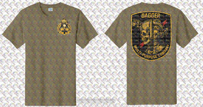 2-5 Cav, 1 ABCT Dagger Company Crewneck Sweatshirt, Long Sleeve or Short Sleeve Shirt
