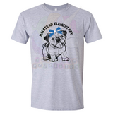 Hettie Halstead Elementary Bulldawg with Bow Crewneck Sweatshirt, Long Sleeve or Short Sleeve Adult Tee