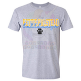 Hettie Halstead Elementary Bulldawgs Cursive with Paw Print Crewneck Sweatshirt, Long Or Short Sleeve Adult Tee