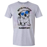 Hettie Halstead Elementary Bulldawgs Dog with Blue Glasses Crewneck Sweatshirt, Long or Short Sleeve Adult Tee