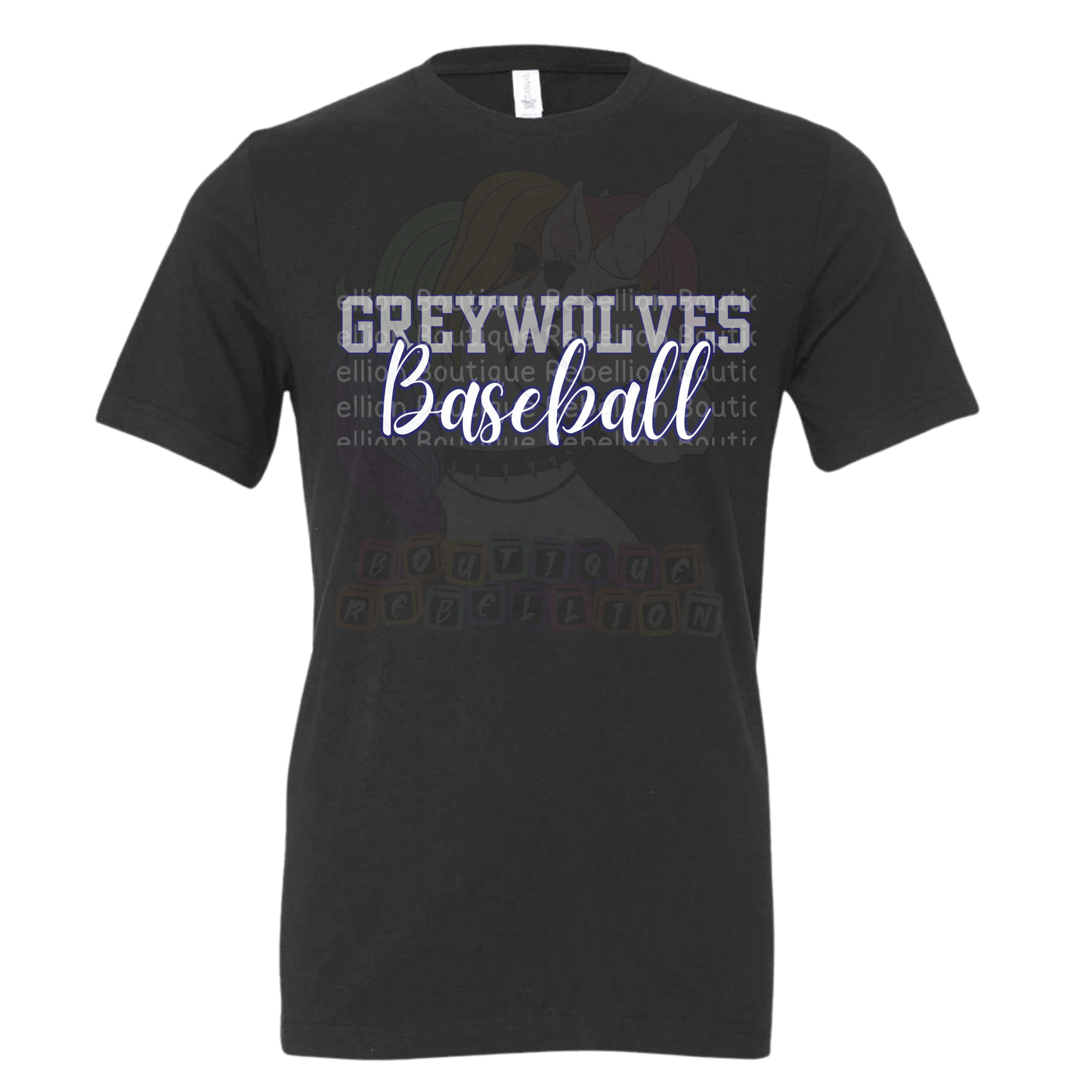Shoemaker High School Grey Wolves Baseball Adult Tee