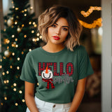 Hello Winter Adult Tee, Crewneck Sweatshirt or Hoodie