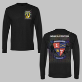 1-7 Cav Darkhorse Black Crewneck Sweatshirt, Long Sleeve or Short Sleeve Shirt