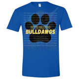 Hettie Halstead Elementary Bulldawgs Pawprint Crewneck Sweatshirt, Long or Short Sleeve Adult Tee