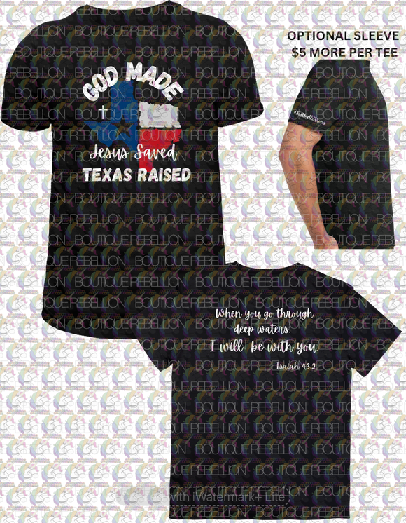 Kerr County #TEXASSTRONG Black Tee FUNDRAISER