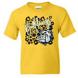 Copperas Cove Bulldawgs Leopard Faux Glitter Adult Tee