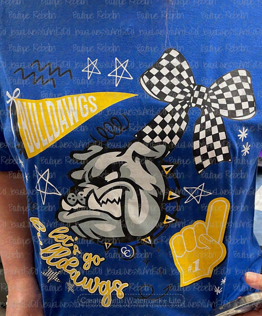 Copperas Cove Bulldawgs Spirit Royal Adult Tee