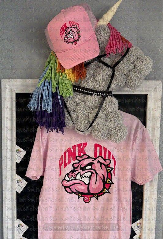 Copperas Cove Bulldawgs PINK OUT Adult Tee or Youth Tee