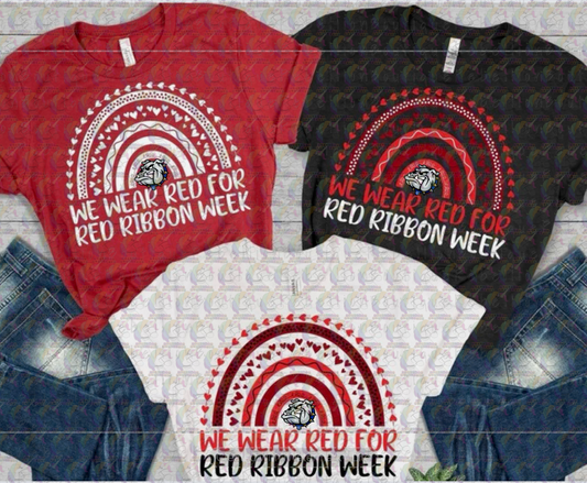 Copperas Cove Bulldawgs Red Ribbon Week Adult Tee or Youth Tee