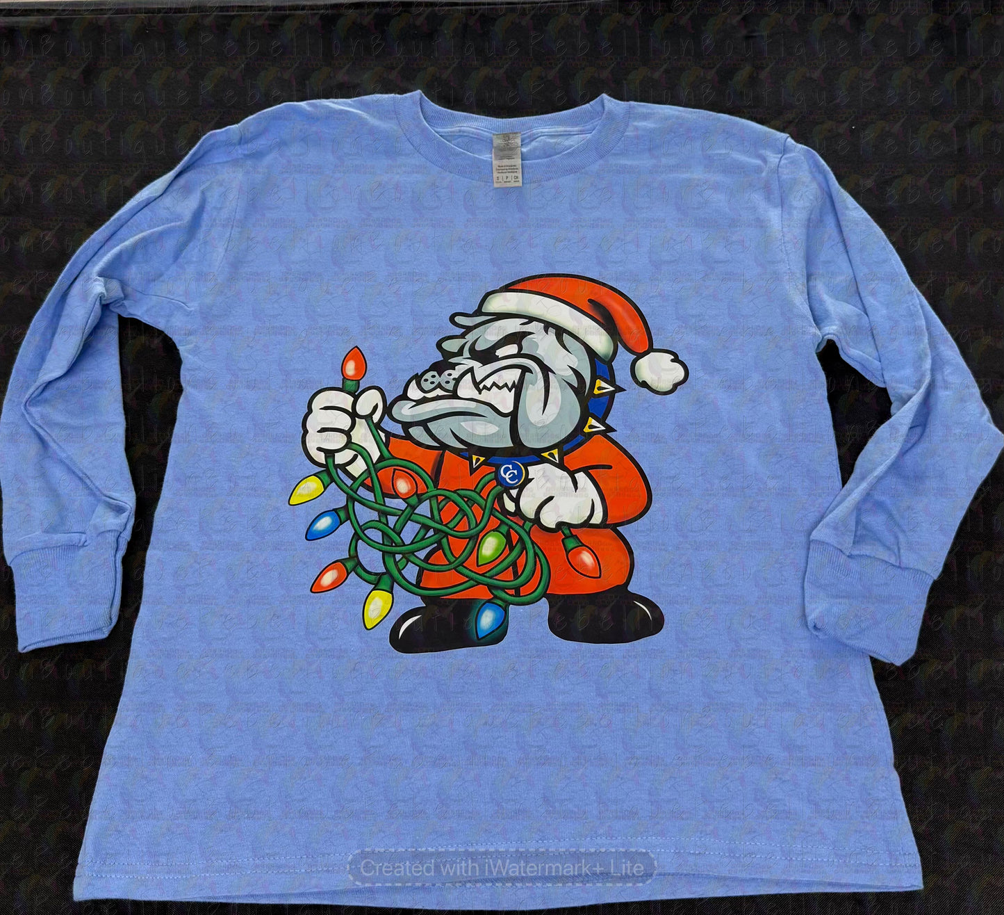 Copperas Cove Bulldawgs Santa Crewneck or Hooded Sweatshirt for Adult or Youth