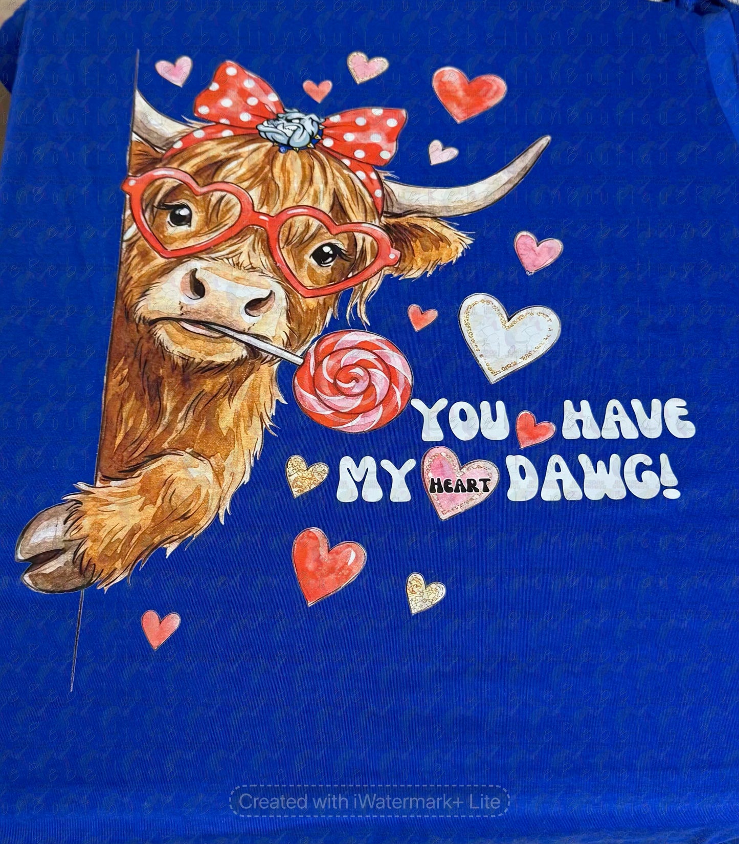 Copperas Cove Bulldawgs You Have My Heart DAWG Long or Short Sleeve  Adult Tee or Youth Tee