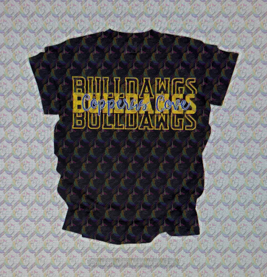 2026-2027 Copperas Cove Bulldawgs Boutique Rebellion Exclusive Design 9 Adult Tee