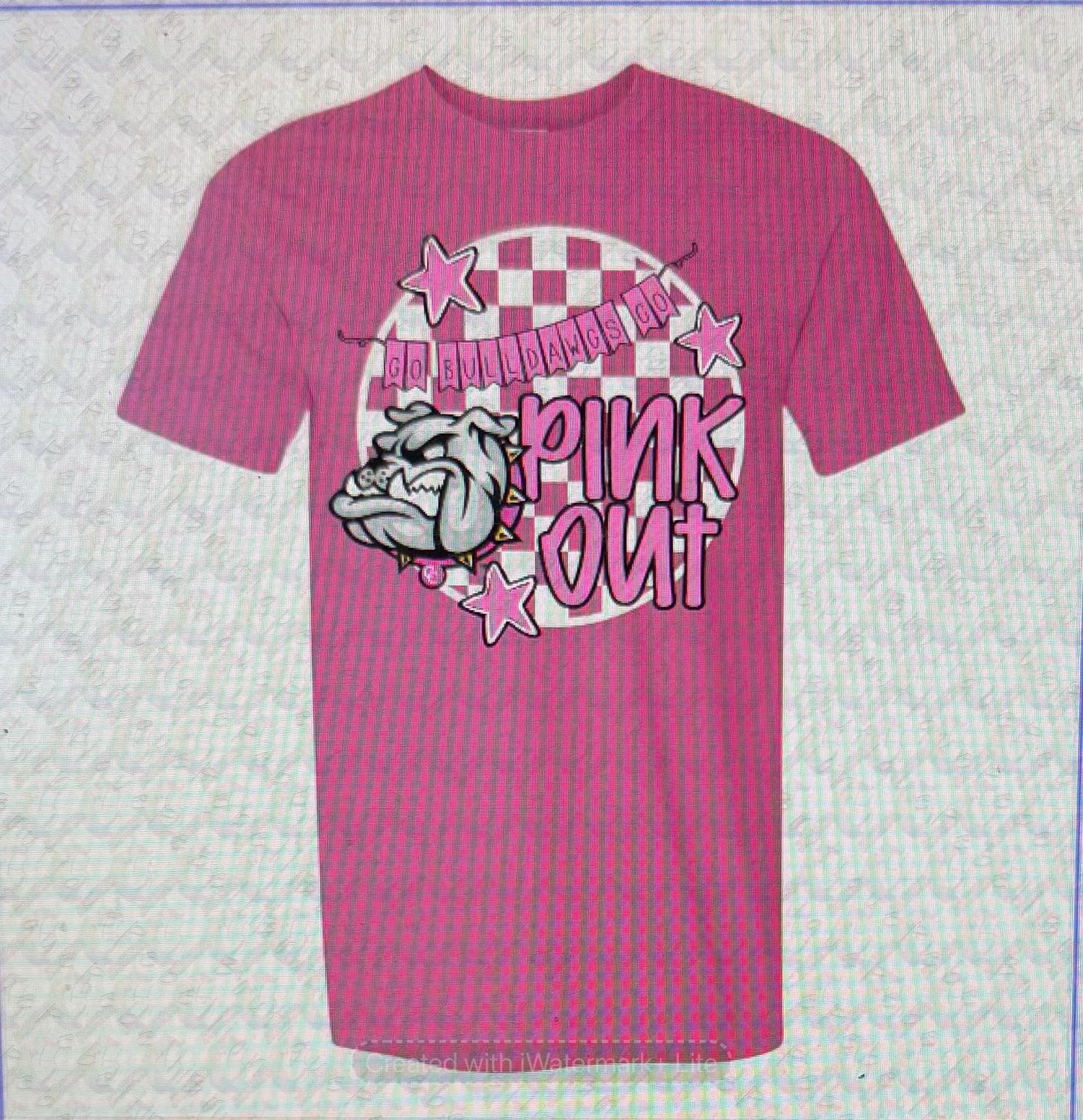 Copperas Cove Bulldawgs checkers PINK OUT 2026 Adult Tee or Youth Tee