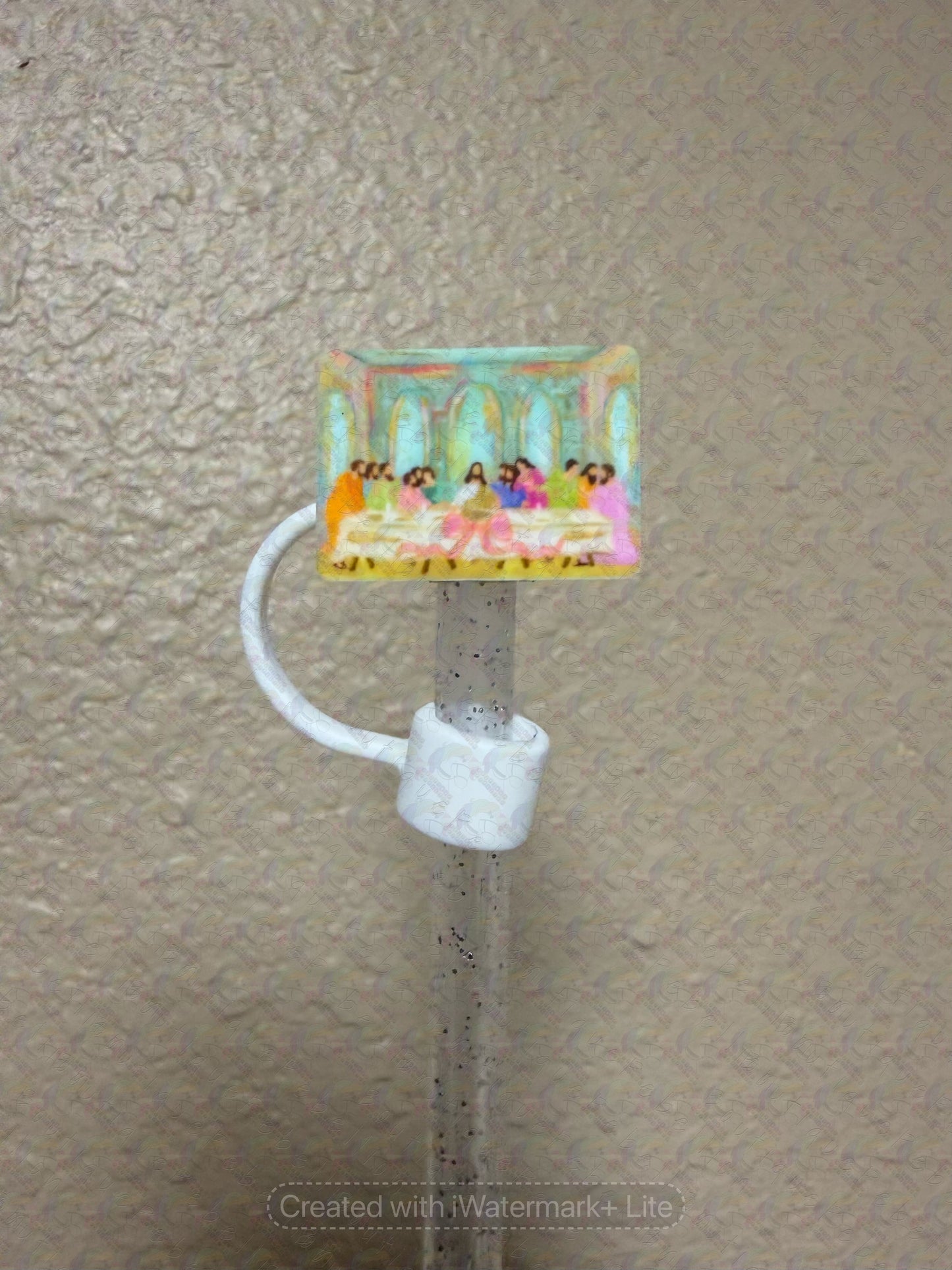 Faith Theme Bow Straw Toppers