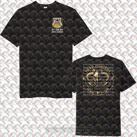 61st QM BN HeadHunters Black Short Sleeve Tee or Grey Hooded Sweatshirt