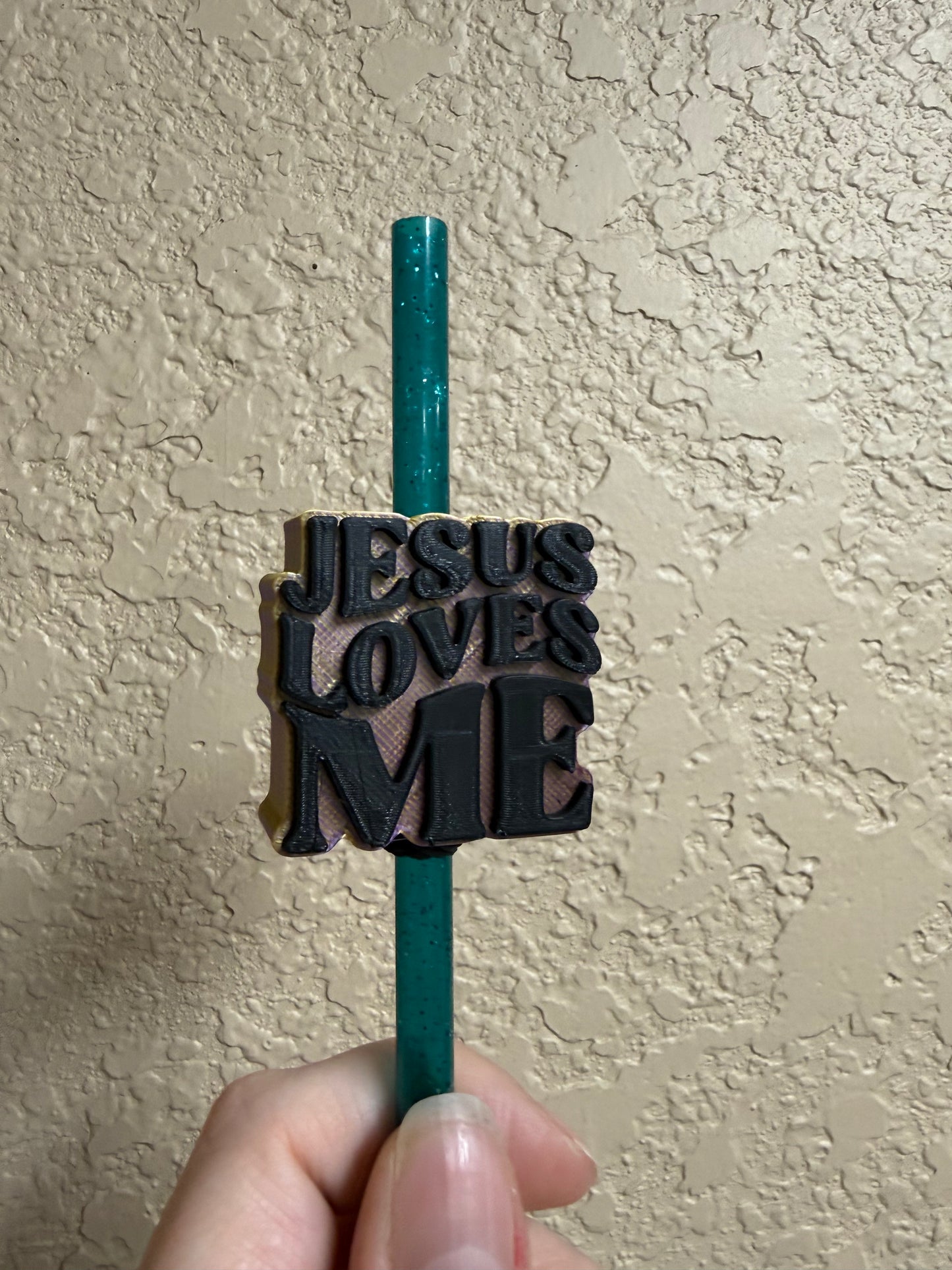 3D printed straw charm decoration