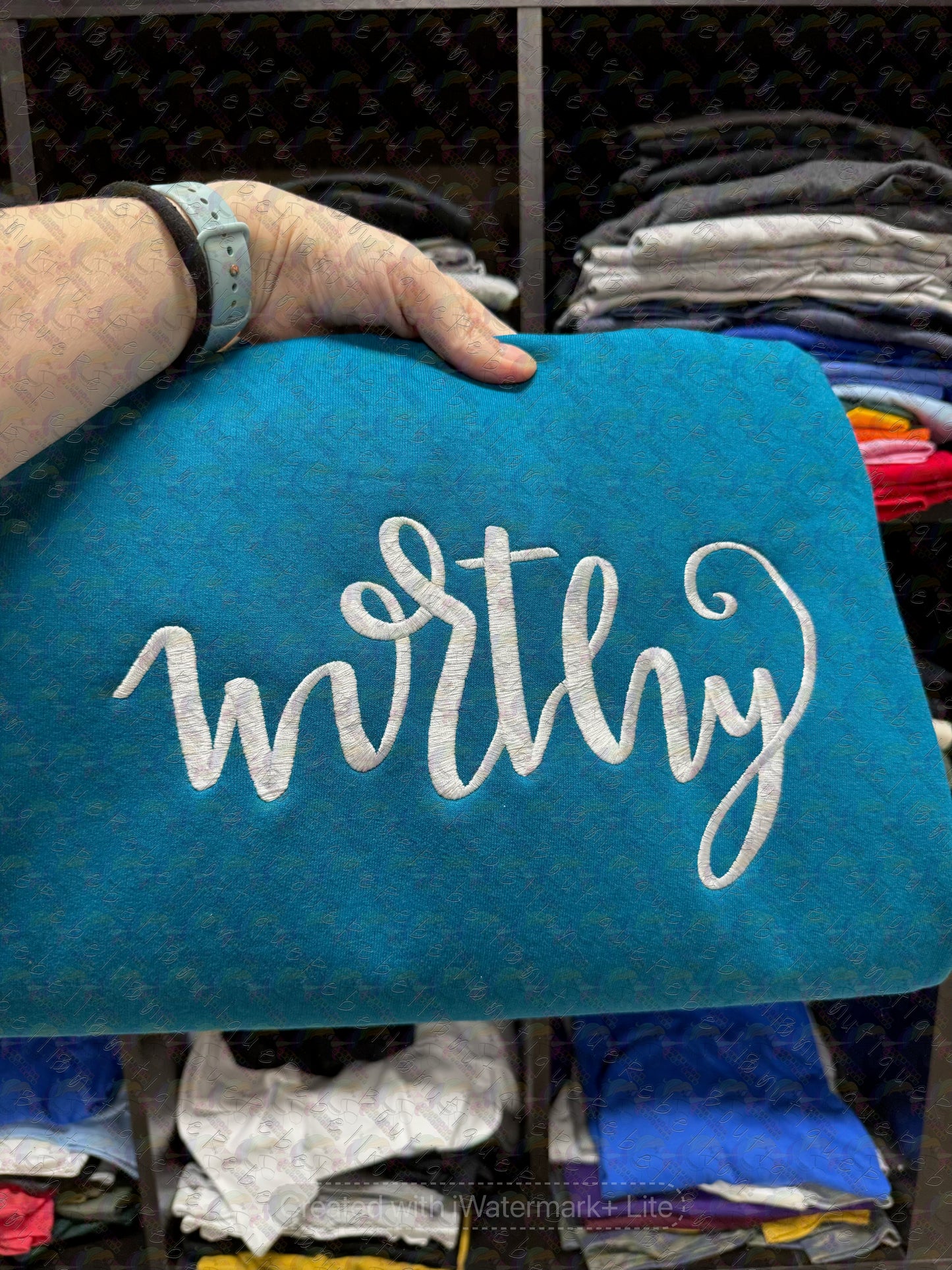 Worthy Embroidered Adult Hoodie