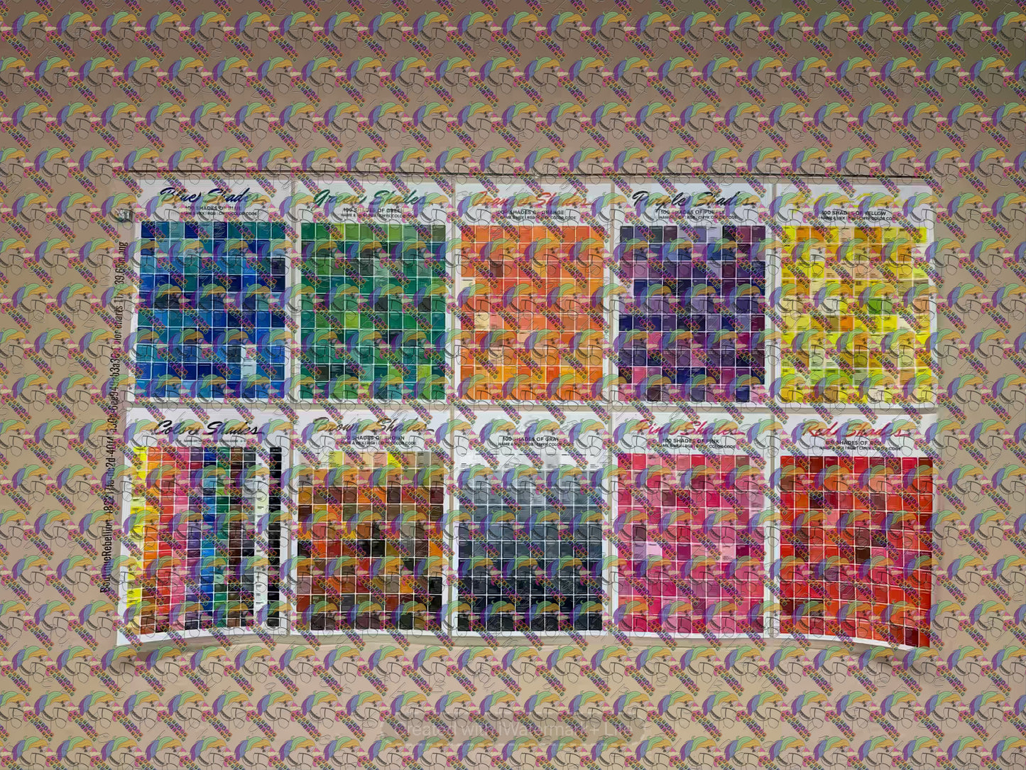 Printed Color Charts For Our Traditional DTF Printer