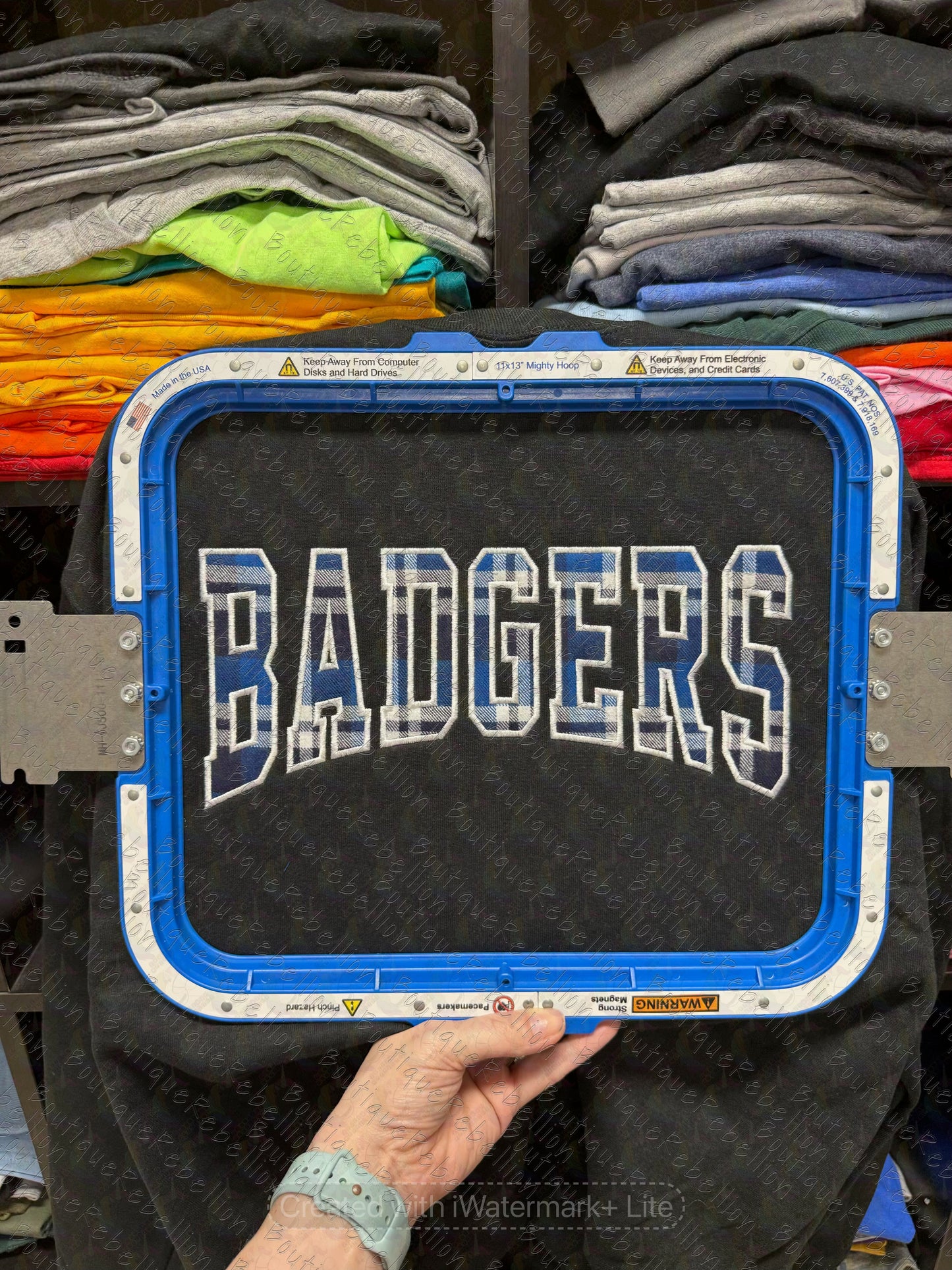 Lampasas Badgers Appliqué Crewneck Sweatshirt