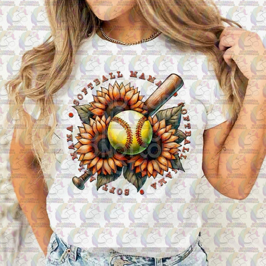 Softball Mama Adult Tee